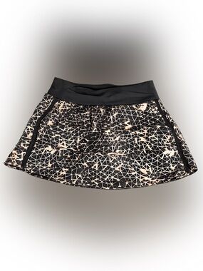 Lululemon Black Geometric Print Skirt
